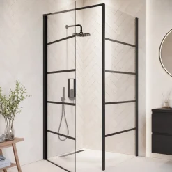 Badplaats Douchecabine Alava 90 X 90 X 190 Cm - Zwart - Met Strepen - Nano Coating