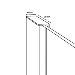 Badplaats Douchewand Florida 80 X 200 Cm - Chroom - Melkglas - Inloopdouche 8mm