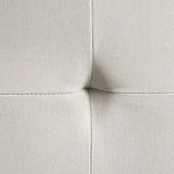 Tectake Bankje Met Fluwelen Bekleding - Taupe - Stalen Poten - 95x38x45 Cm - Zacht Gestoffeerd