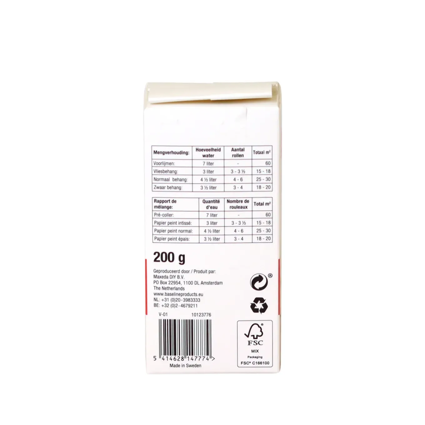 Baseline Behanglijm Universeel - Wit - 200g