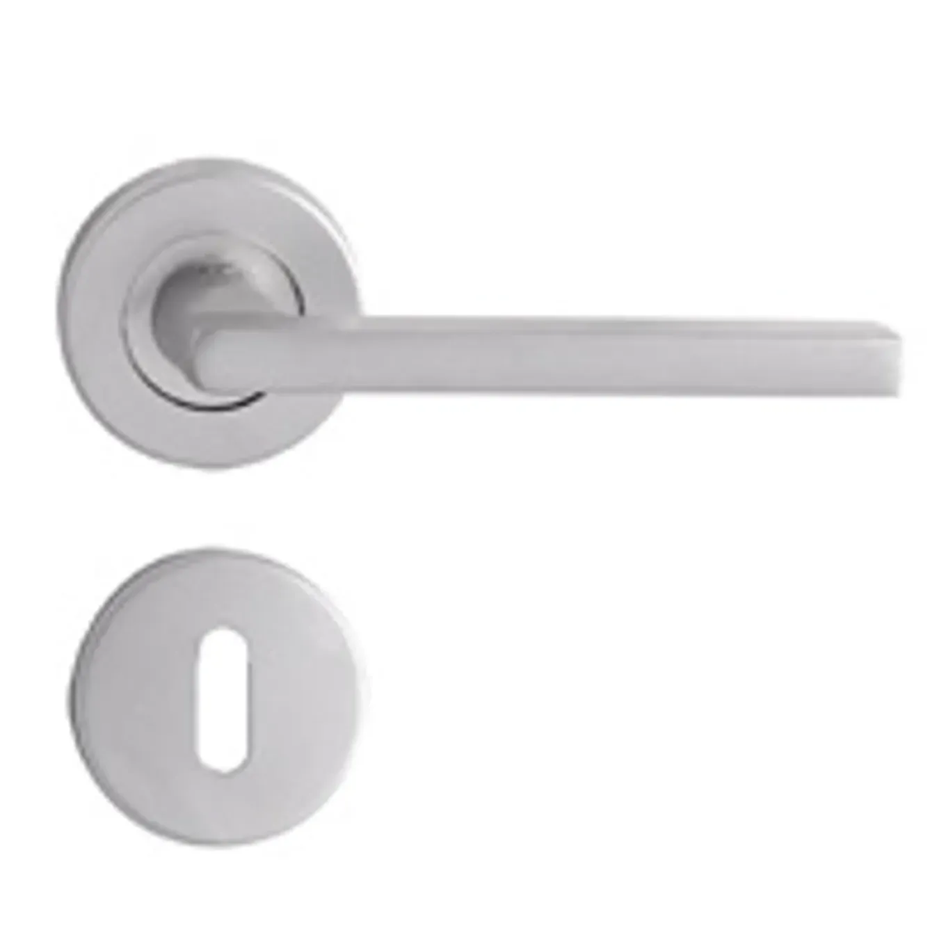 Baseline Deurkruk op Rozet Baseline - Aluminium - Zilver Geanodiseerd - 130 mm