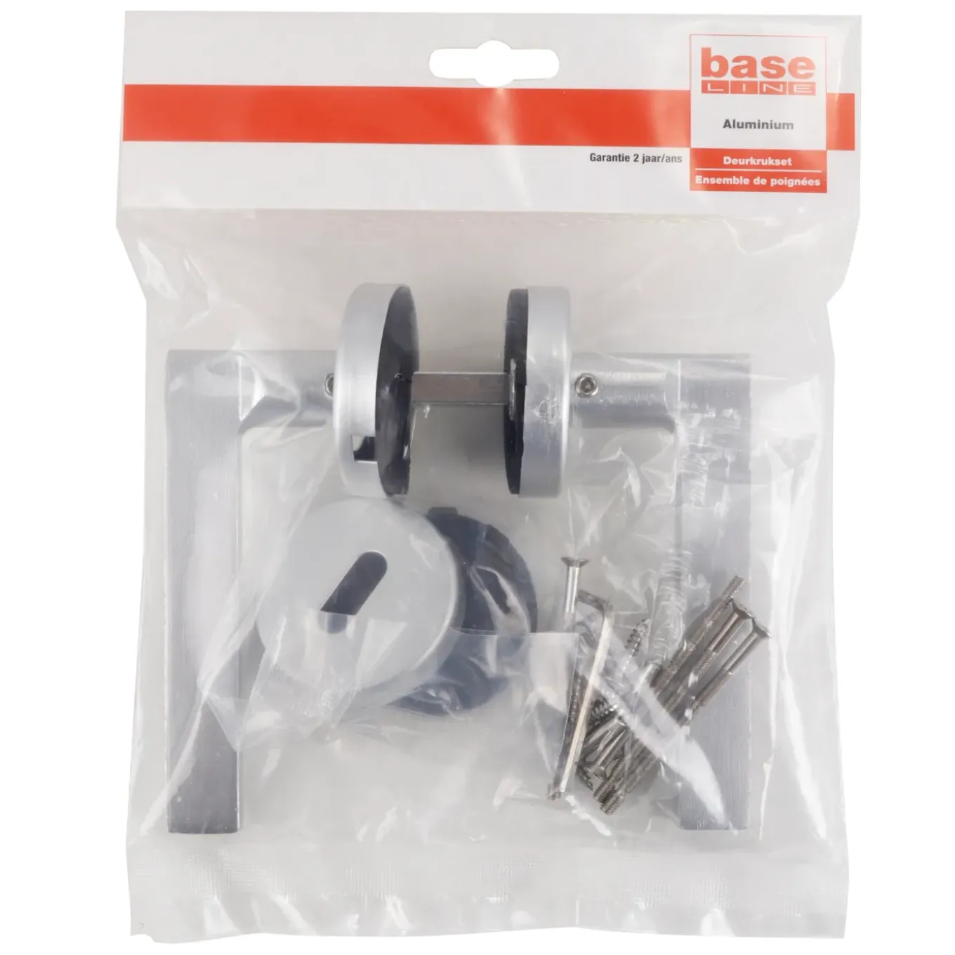 Baseline Deurkruk op Rozet Baseline - Aluminium - Zilver Geanodiseerd - 130 mm