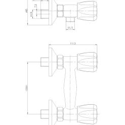 Baseline douchemengkraan 120mm chroom