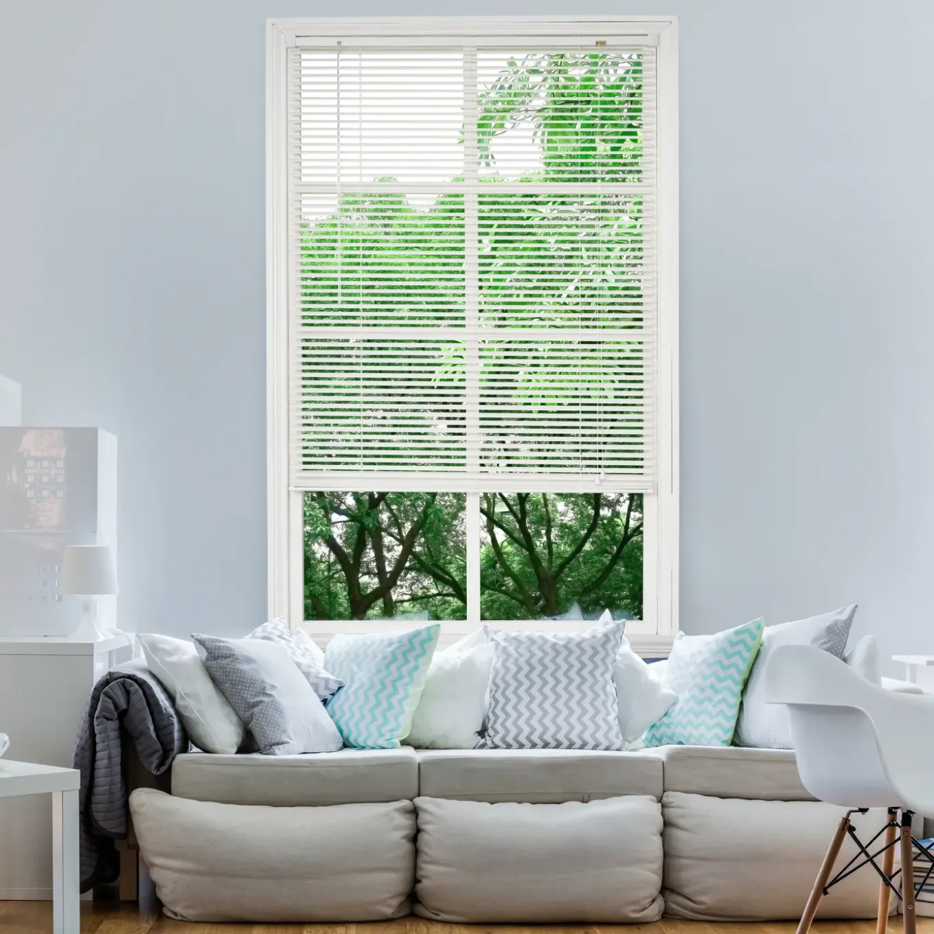 Baseline horizontale jaloezie PVC wit 120x130cm
