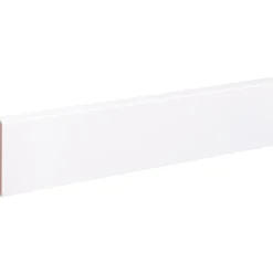 Baseline Muurplint Budget Cubic - Wit - MDF - Folie - 240cm - 14x80mm
