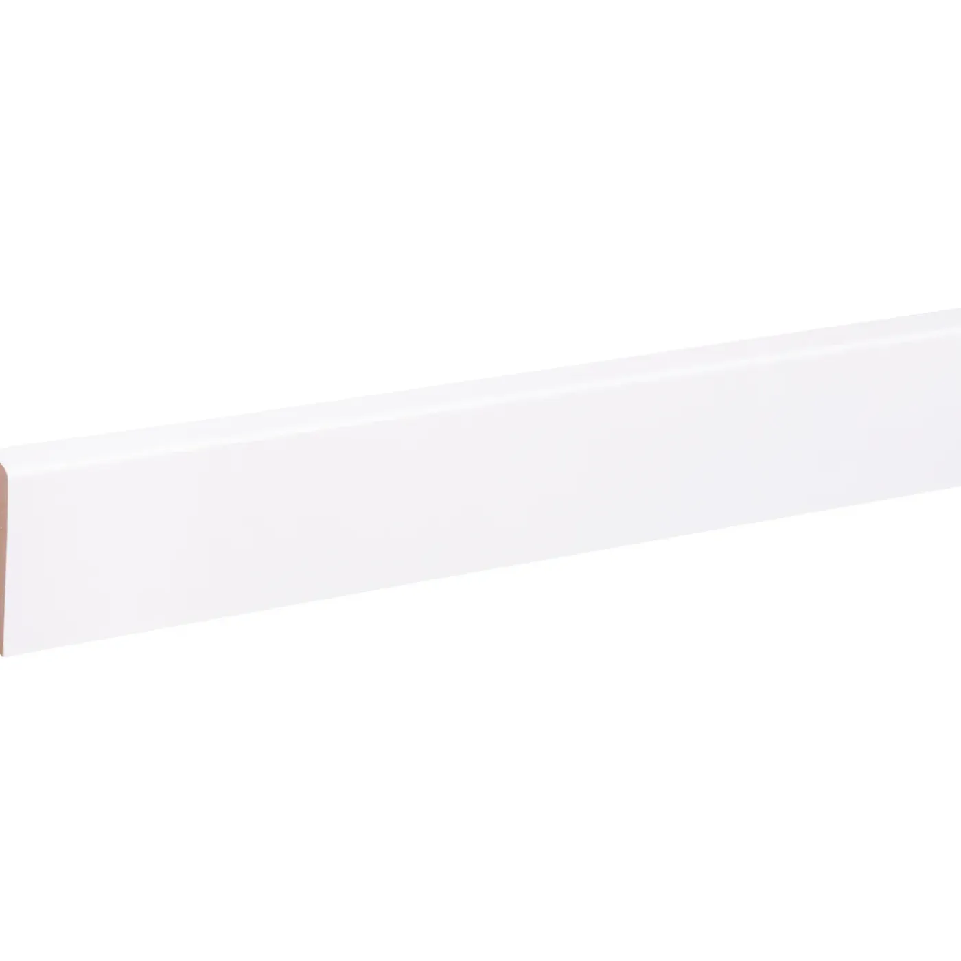 Praxis Baseline Muurplint Budget Cubic - Wit - MDF - Folie - 240cm - 14x60mm