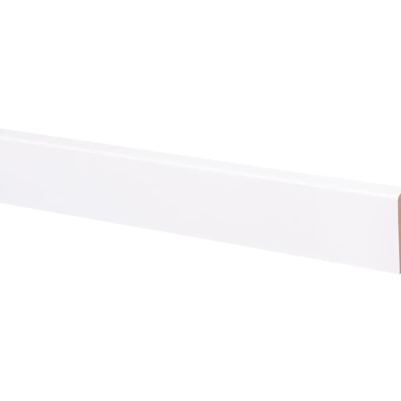 Praxis Baseline Muurplint Budget Cubic - Wit - MDF - Folie - 240cm - 14x60mm