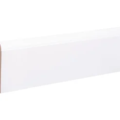 Praxis Baseline Muurplint Budget Style Wit - MDF - Folie - 240cm - 14x120mm