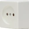 Baseline opbouwstopcontact ongeaard 1-polig wit IP20