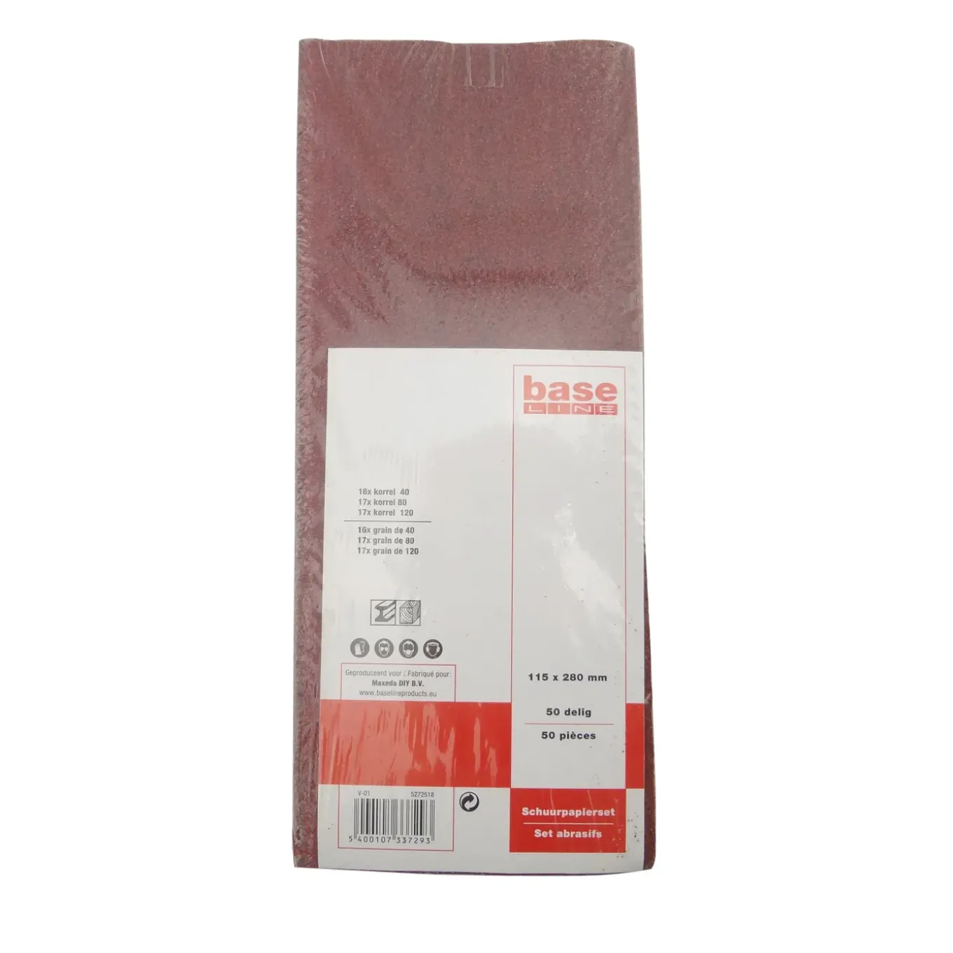 Baseline schuurpapierpack 11x280mm 50stuks