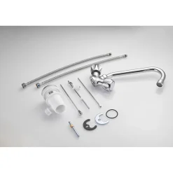 Baseline Wastafelmengkraan - Hoge uitloop - Draaibaar - Chroom - 25,0cm