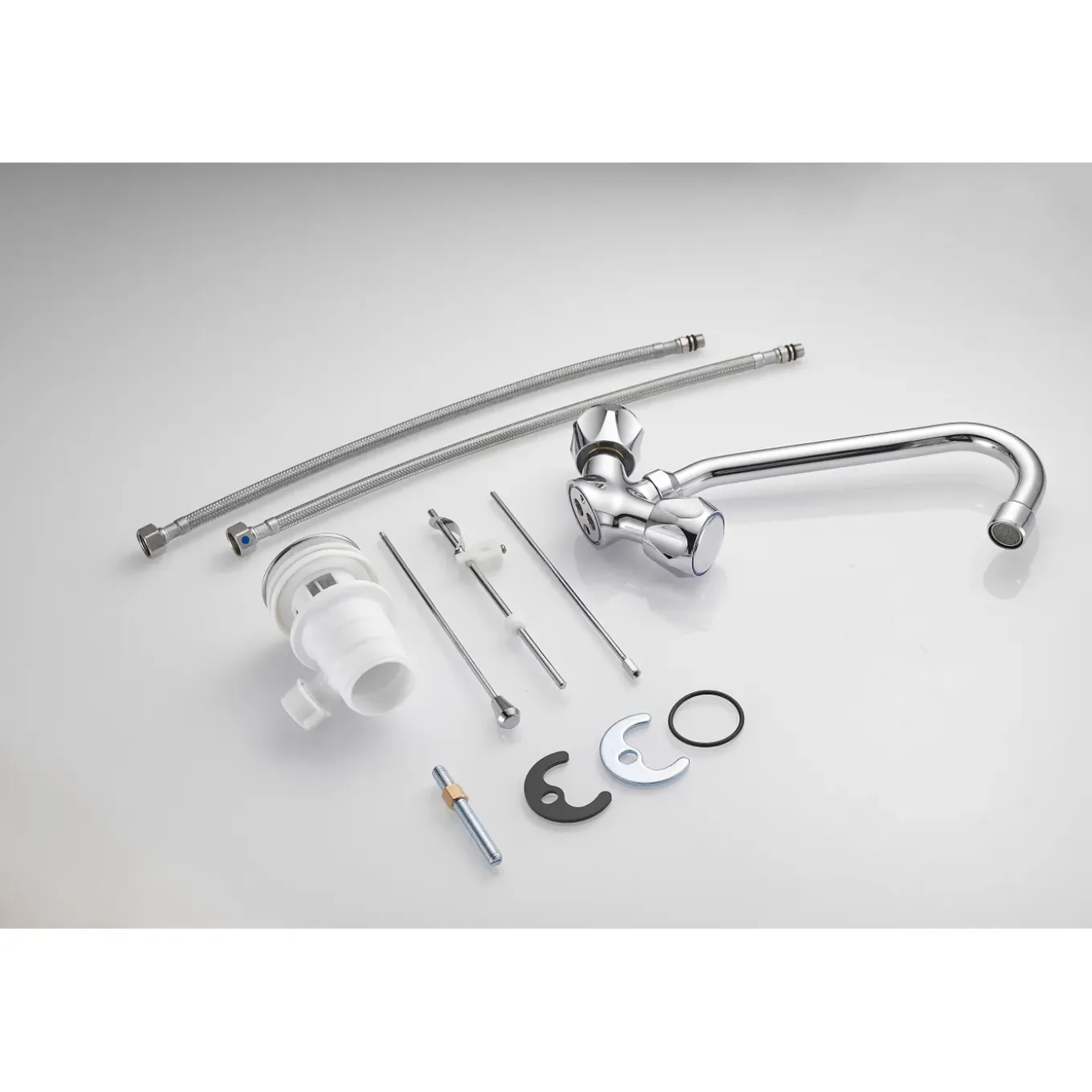 Baseline Wastafelmengkraan - Hoge uitloop - Draaibaar - Chroom - 25,0cm
