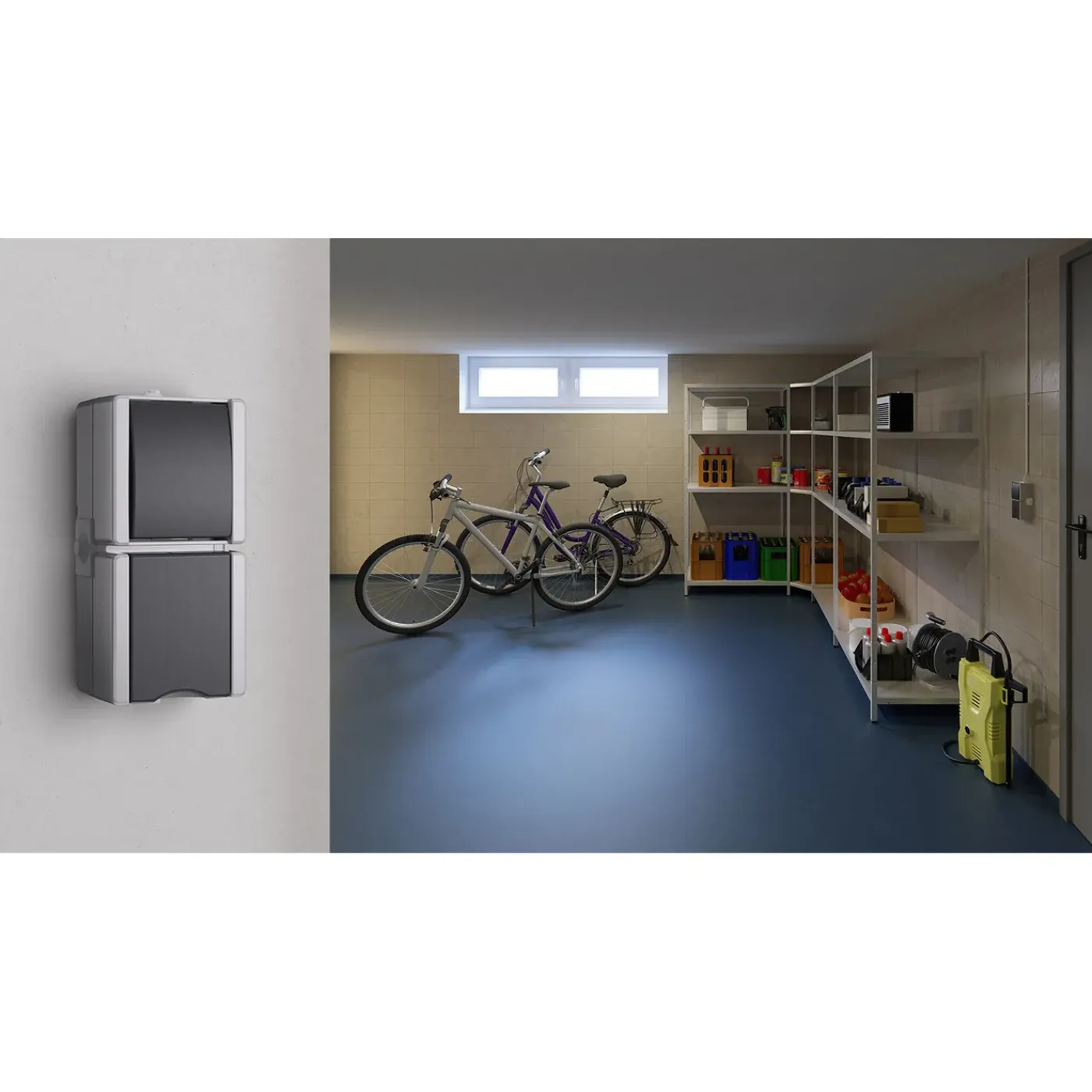 Baseline wisselschakelaar IP44 grijs