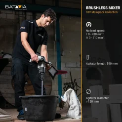 Batavia Accu 18v Mixer 120mm Brushless - Excl. Accu En Oplader - Maxxpack