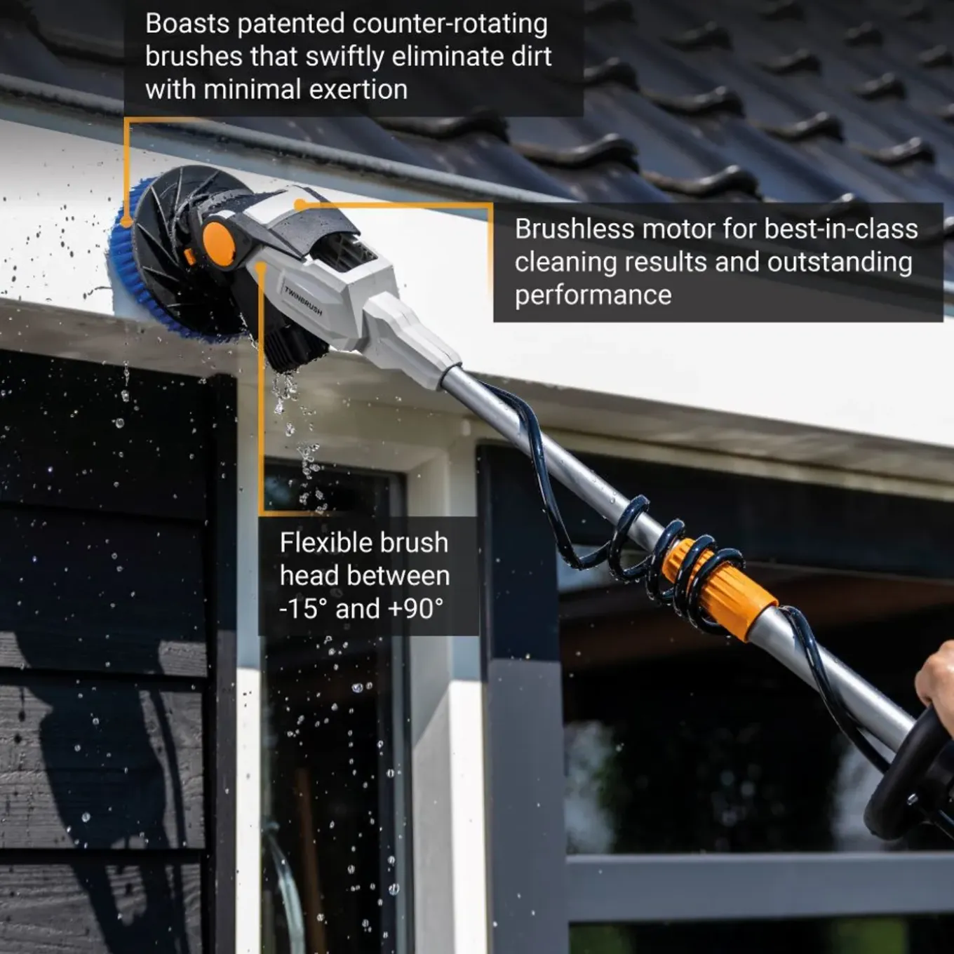 Batavia Accu 18v Twin Brush Telescopische Reinigingsborstel - Excl. Accu En Oplader - Maxxpack