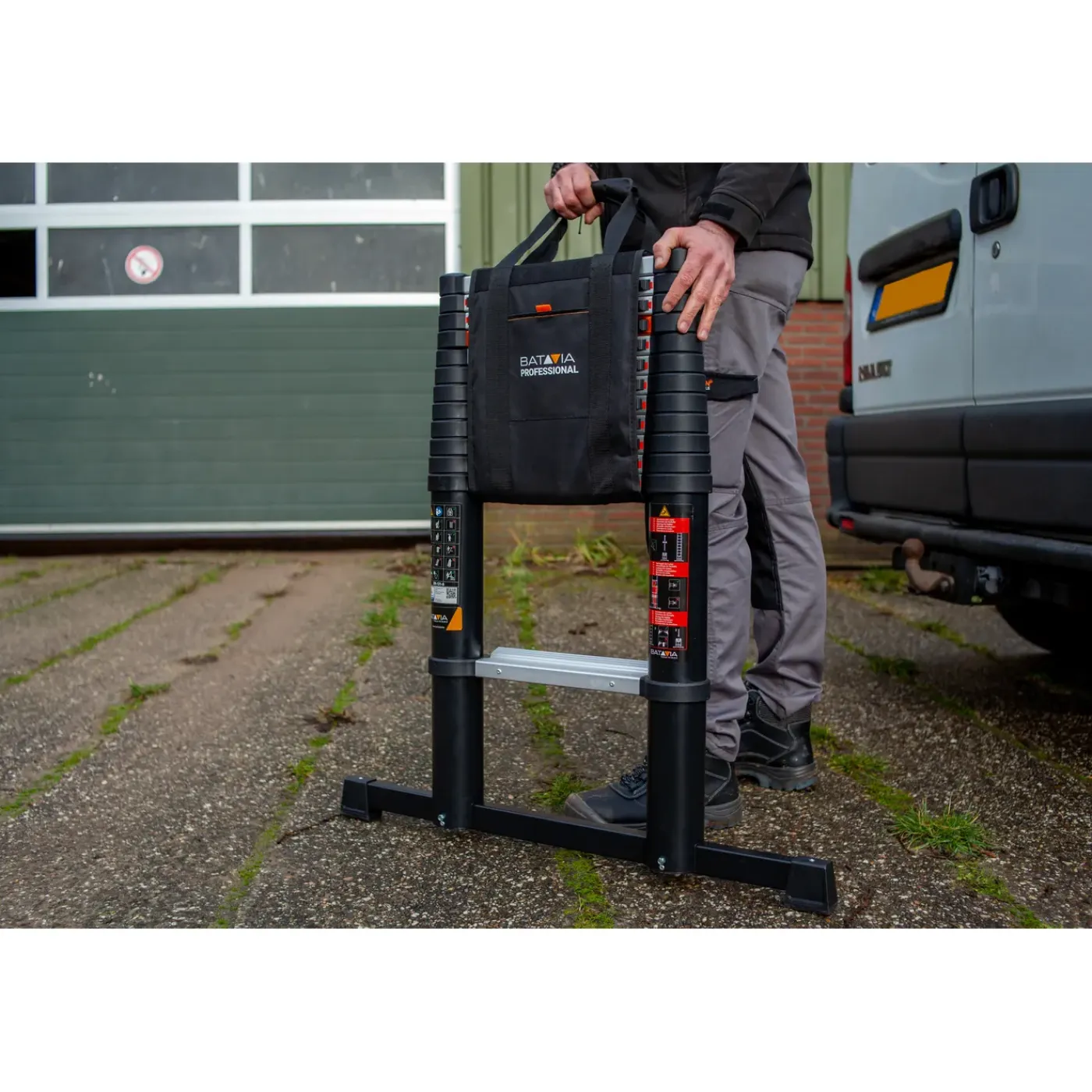 Batavia Telescoopladder - 13 treden - Kunststof - max. 150kg belasting