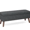 BEALIFE - Gestoffeerde Opbergbank - Ar588 - Donkergrijs - 110 X 39 X 45 Cm