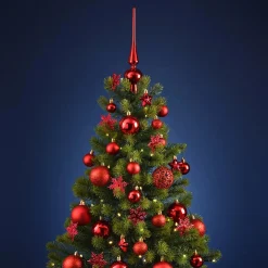 Bellatio Decorations Kerstballen Set - 110x - Rood - Kunststof