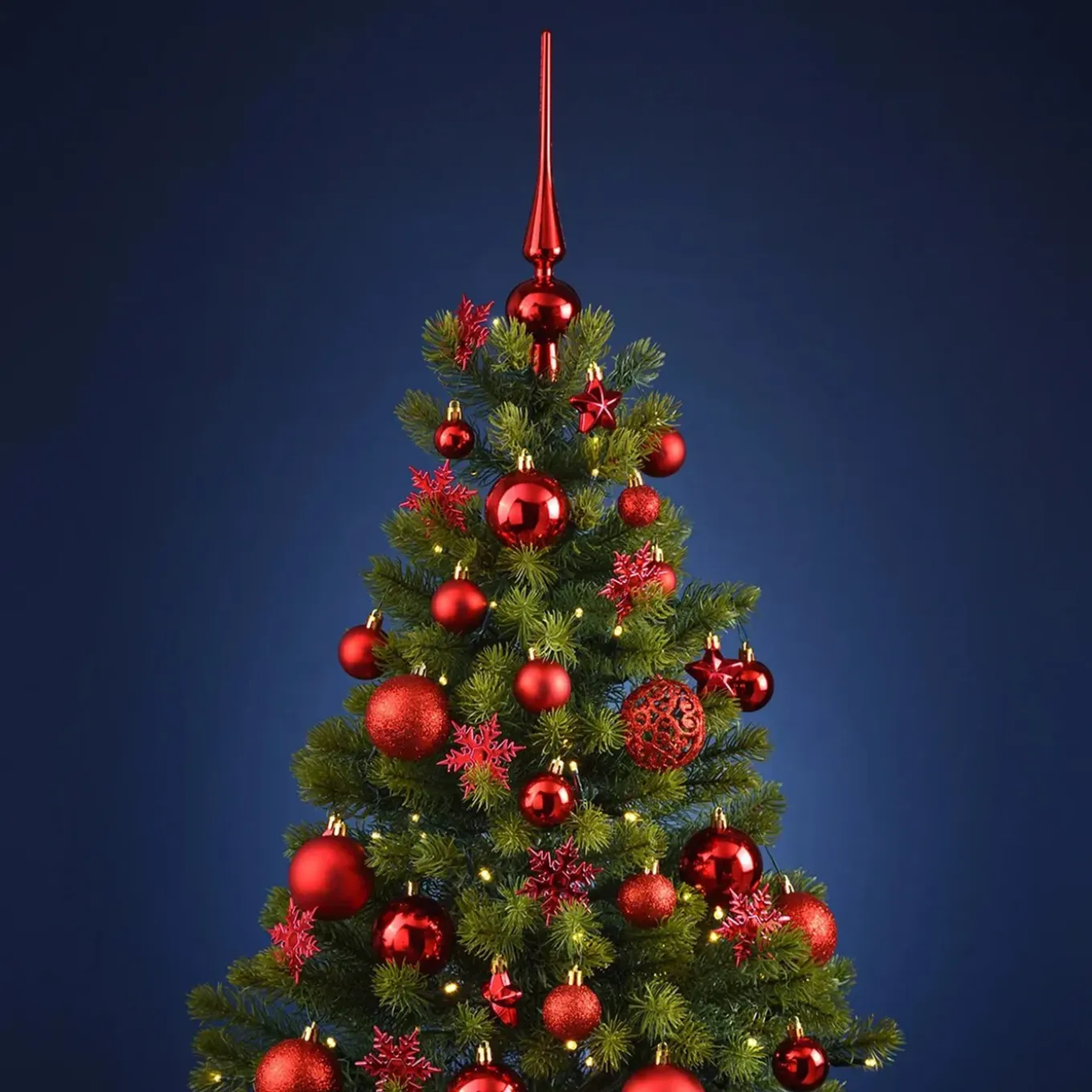 Bellatio Decorations Kerstballen Set - 110x - Rood - Kunststof