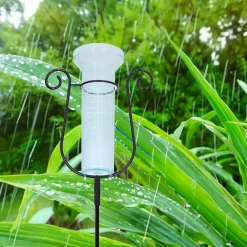 Bellatio Design Regenmeter - 75 Cm - Groen Met Zwart - Stevige Aardpin