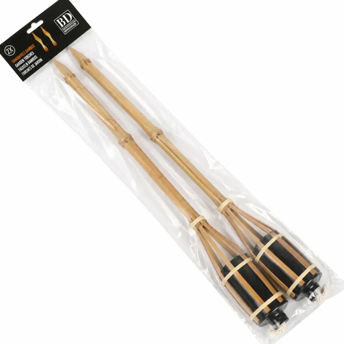 Bellatio Design Tuinfakkels - 8x - Bamboe - 60 Cm - Navulbaar