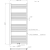 Belrad Badkamerradiator - 1400x600 Mm - 754 W - Wit - Middenaansluiting