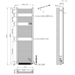 Belrad Elektrische Badkamerradiator Met Blower - Wit - Programmeerbare Thermostaat