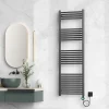 Belrad Elektrische Handdoekdroger - Smart Wifi - 700w - 1600x500mm - Gunmetal - Rechts