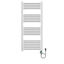 Belrad Elektrische Radiator 1200x500 Mm – 700w – Geborsteld Rvs – Smart Wifi