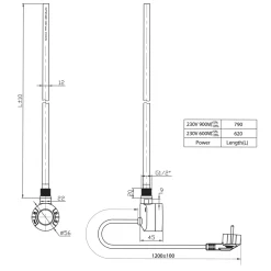 Belrad Thermostaat Voor Elektrische Radiator - Wifi - 900 W - Wit