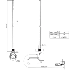 Belrad Wifi Thermostaat Voor Elektrische Radiator - 600 W - Zwart