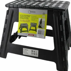 Benson Opstapkrukje - Opvouwbaar - Zwart - 31 X 22 Cm - 150 Kg