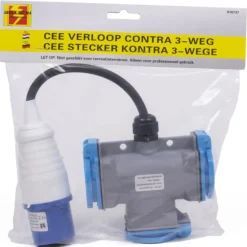 Benson Stekkerdoos 3-voudig - Cee - Ip44 - Geaard - Wit - 50 Cm