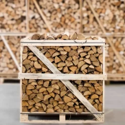 Berkenhout - Halve Pallet Ovengedroogd Gekloofd Berken Haardhout 25cm