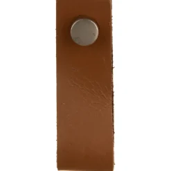 Bertomani Meubelknop - Leer lichtbruin - 20x60mm - Set van 2