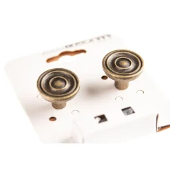 Bertomani Meubelknop - Zamak - Verbronsd - 30mm - Set van 2
