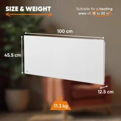 Bestherm - Radiator - Keramische Inertieradiator - Wifi - Wandmontage - 2000w - Wit - Nessa Connect