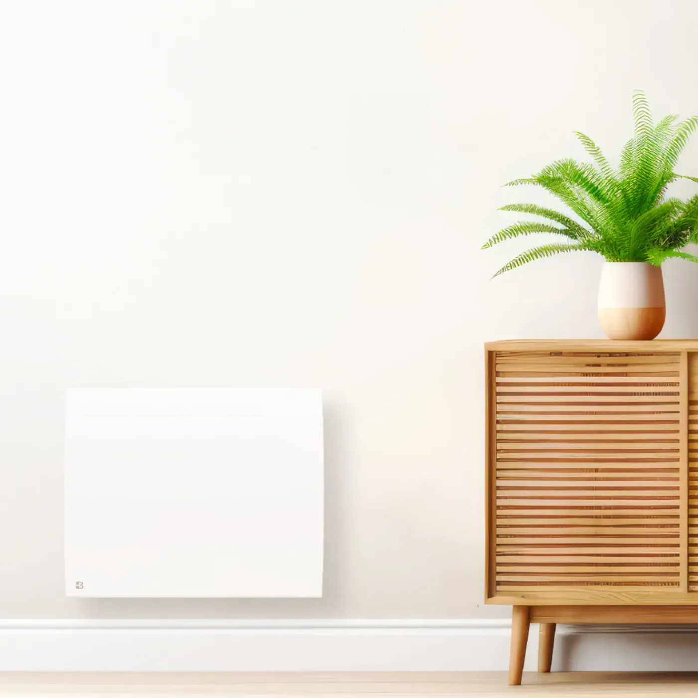 BESTHERM - Radiator - Keramische Inertieradiator - Wifi - Wandmontage - 1000w - Wit - Illo Connect