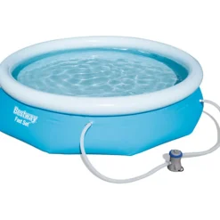 Bestway opblaaszwembad Fast Set rond met filterpomp 305x76cm