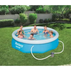 Bestway opblaaszwembad Fast Set rond met filterpomp 305x76cm