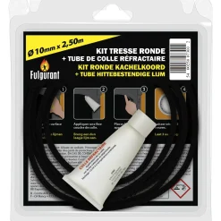 Fulgurant Bevil kit ronde kachelkoord 10 mm met hittebestendige lijm tube