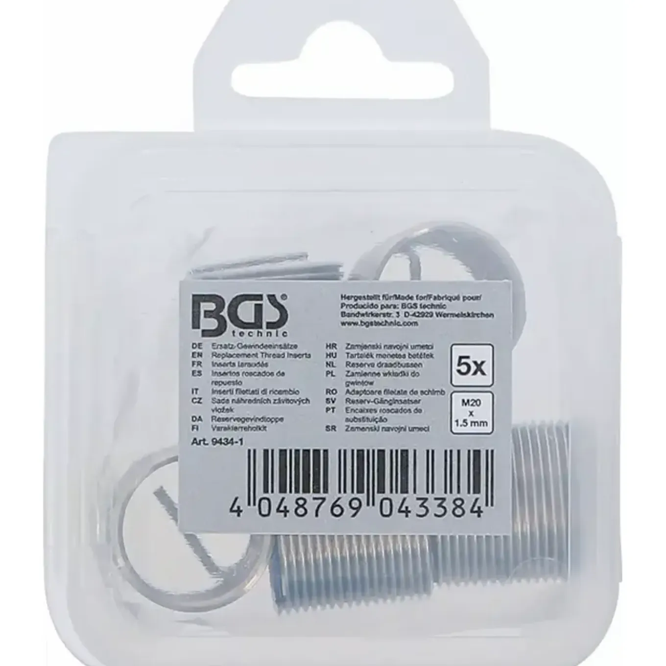 Bgs Reserve Draadbussen - M20 X 1,5 Mm - 5 Delig