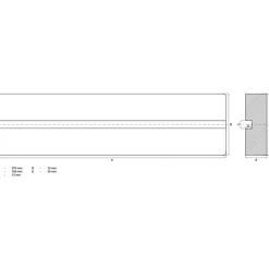 BGS technic Bgs Rubberen Pad Met Groef Voor Hefplatforms 373 X 100 X 35 Mm