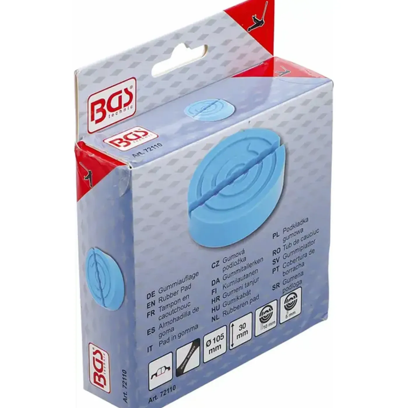 BGS technic Bgs Rubberen Pad - Voor Potkrik - Diam. 105 Mm
