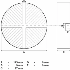 BGS technic Bgs Rubberen Pad - Voor Potkrik - 125 X 27 Mm