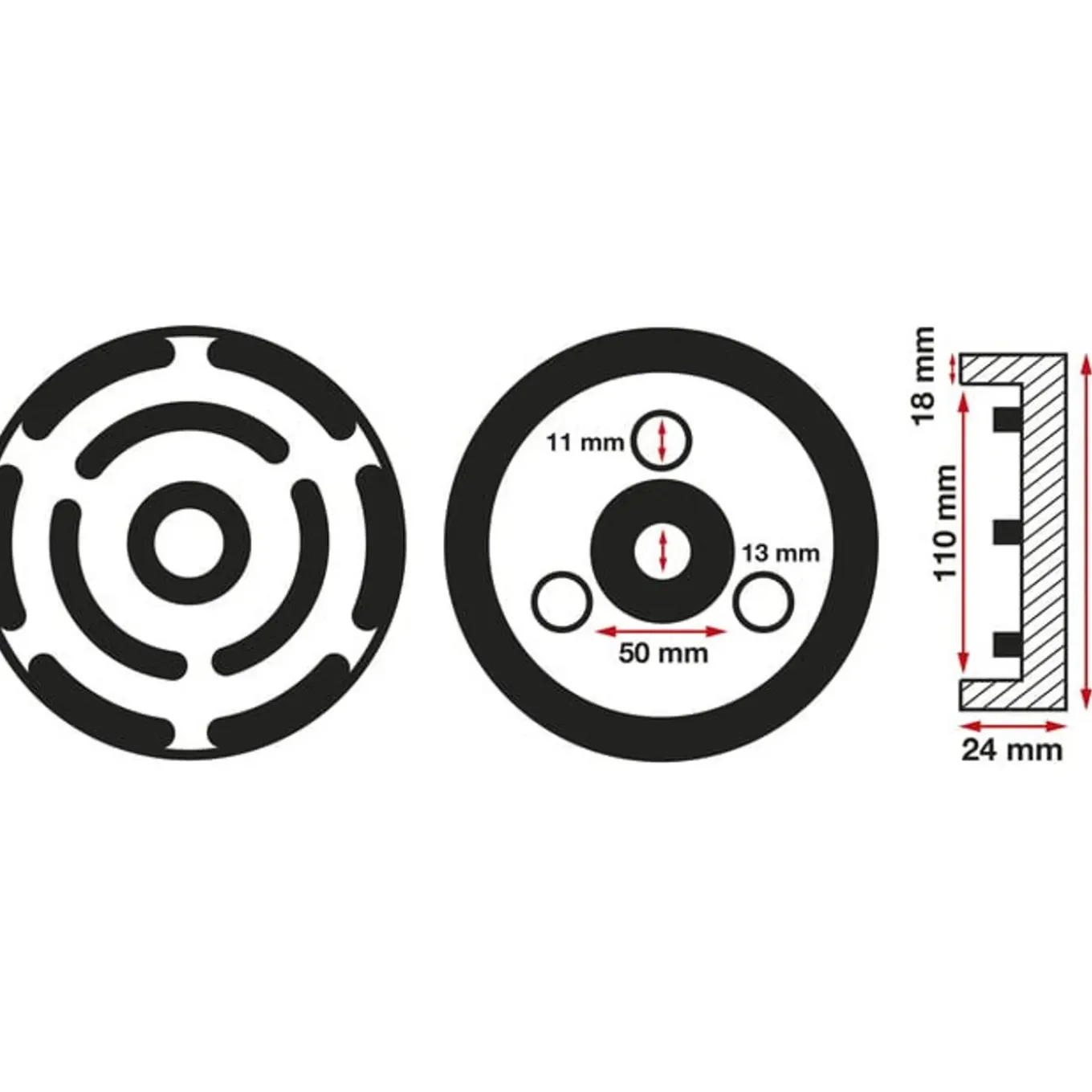 Bgs Rubberschijf Voor Hefplatforms Diam. 145 Mm