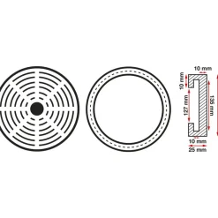 BGS technic Bgs Rubberschijf Voor Hefplatforms Diam. 150 Mm