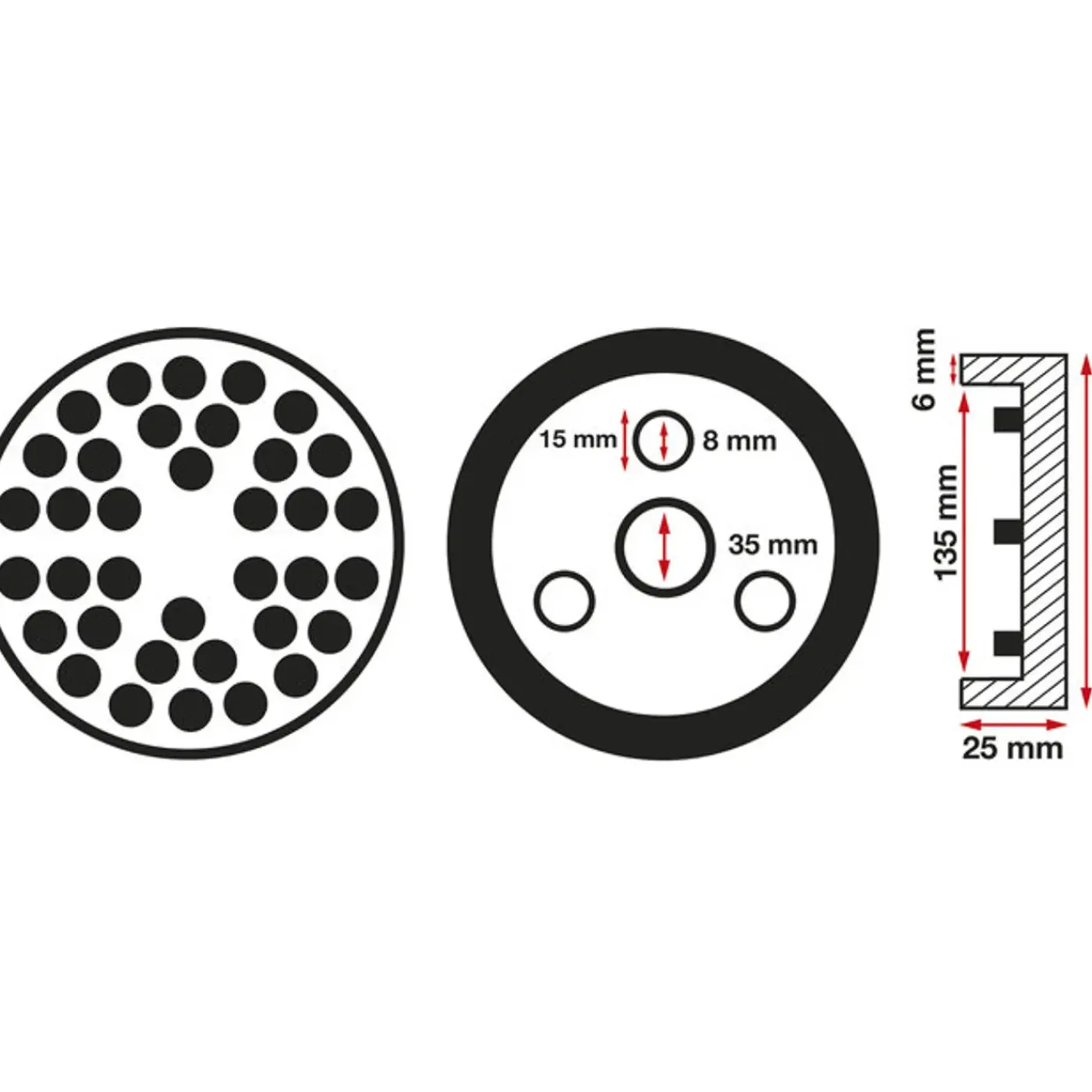 BGS technic Bgs Rubberschijf Voor Hefplatforms Diam. 145 Mm