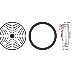 BGS technic Bgs Rubberschijf Voor Hefplatforms Diam. 160 Mm