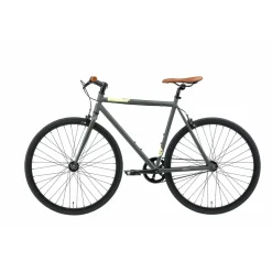 Bikestar Singlespeed 28 Inch Retro Wielrenfiets, Antraciet / Beige